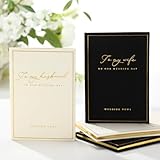 Engrowtic 2 Pcs Wedding Vow Books His and Her to Husband Wife Wedding Must Have Registry Ideas Gold...