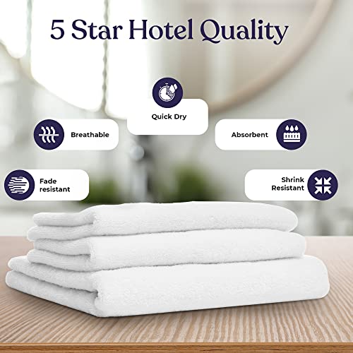 Linen Republic White Bath Towels Set Of 4-100% Cotton Luxury Bath Towel - Bathroom Towel Set- Ultra Soft And Absorbent Eco Friendly -Hotel Quality Bath Sheets 27X54 #TOP1