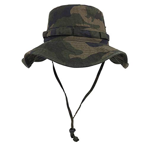 Phaiy Bucket Hat Wide Brim UV Protection Sun Hat Boonie Hats Fishing Hiking Safari Outdoor Hats for Men and Women Camo
