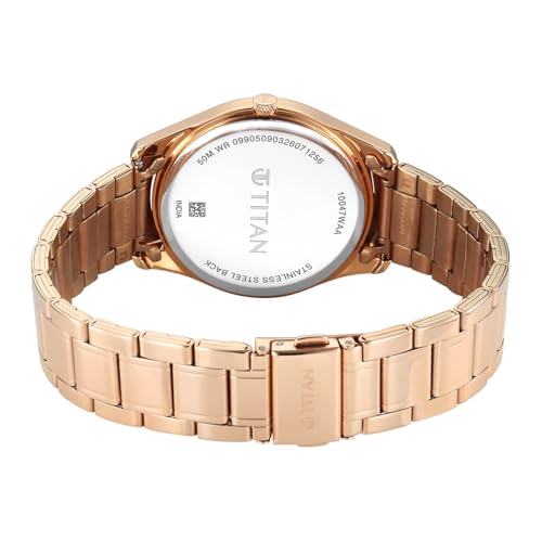 Image of Titan Regalia Allure Classic Day-Date Quartz Analog Stainless Steel Strap Men's Watch