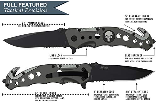 Swiss Safe 3-In-1 Tactical Knife For Military And First Responders - Navy Seal Black #TOP3