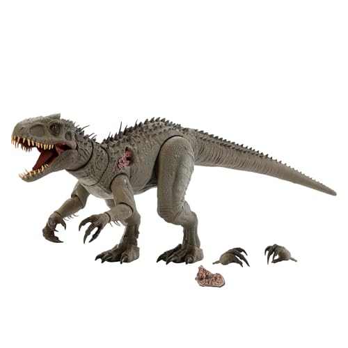 Mattel Jurassic World Collection Hammond Figurine articulée Indominus Rex Grande Taille, détails Haut de Gamme, Griffes interchangeables et implant de Suivi,...