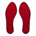 SoxsolS Machine Washable Dryer Safe Red Wool Flat Insert for Sockless Shoes for Women