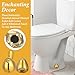 Gold Toilet Screw Cover Caps, Ceramic Gold Birds Toilet Bolt Covers Decorative, Toilets Screw Covers for Bathroom-No Tools Required - Universal Fit