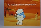 Eisbär NICI - 60313 - Postkarte, Nr. 2, Weihnachten, Eisbär, Die schönsten Weihnachtspünsche!