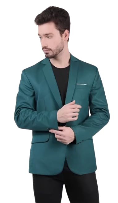 darbar in Single Breasted Casual, Formal, Party, Festive and Wedding Blazer, Green-picture-29