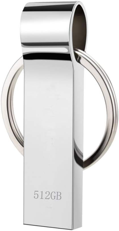 Keychain USB Flash Drive 512gb Waterproof Memory Stick Portable Thumb Drive (512dd)