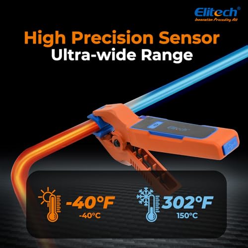 Kit digital inalámbrico Elitech para HVACR con manómetro y abrazaderas miniatura 8