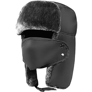 Trapper Hat Winter Hats for Men Trooper Hunting Ski Hat Women Ear Flap Windproof Mask