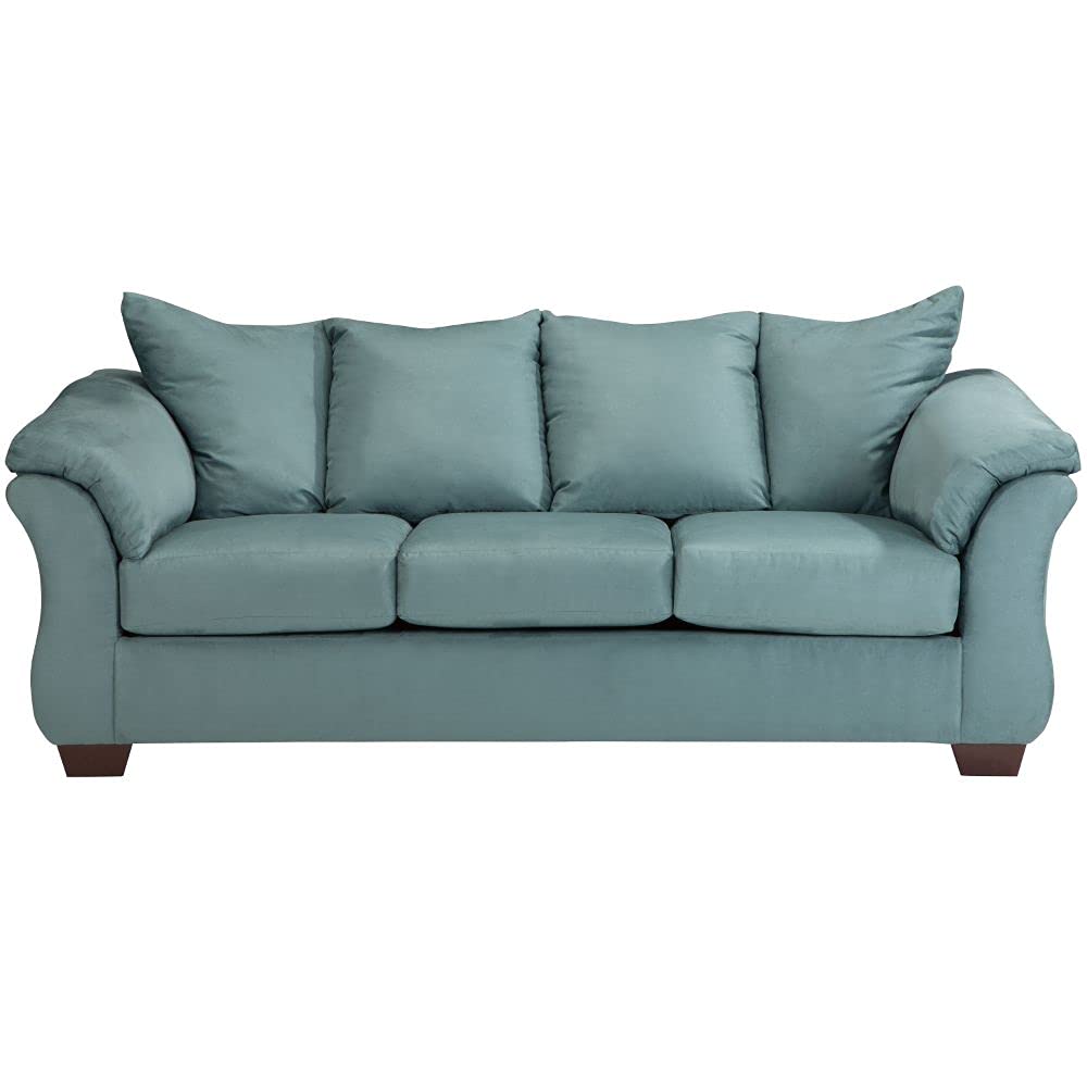 Flash Furniture Signature Design by Ashley Darcy Sofa in Sky Microfiber