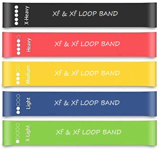 Resistance Mini Loop Band Set (Pack of 5) Hip/Toning Exercise for Gym Booty Belt/Latex/Thera/Theraband for Fitness, Multicolor.-image-47