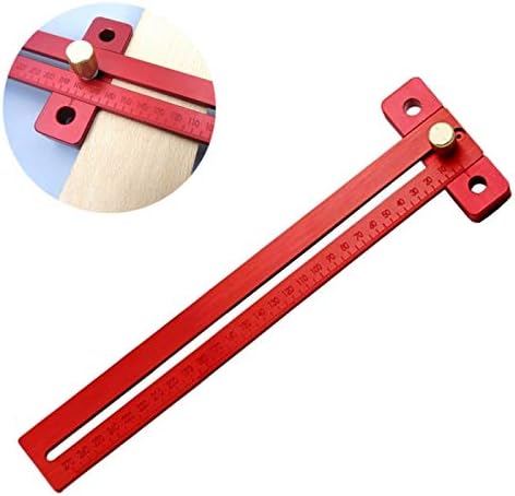 Square Aluminum Alloy Crossed Ruler Woodworking T-type Scriber Measuring Tool