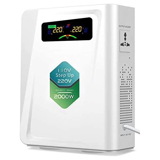 Step Up Transformer 110v to 220v 2000w Voltage Converter, 120v to 240v, No Noise,Suit for Juicer, Chocolate Machine and Other Appliances ，Using 220V Asia Euro Appliance in US
