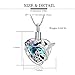 Yinplsmemory Hummingbird Cremation Jewelry Crystal Heart Urn Ashes Necklace for Women Men Memorial Keepsake Necklace of Loved One