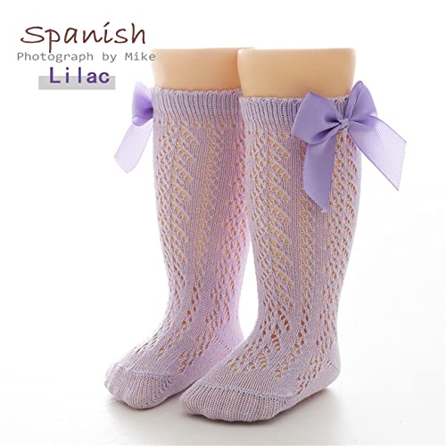 Baby Toddler Kids Bow Knee High Socks Girl Ruffle Socks Infant Children Breathable Stockings with Bow Casual Socks2