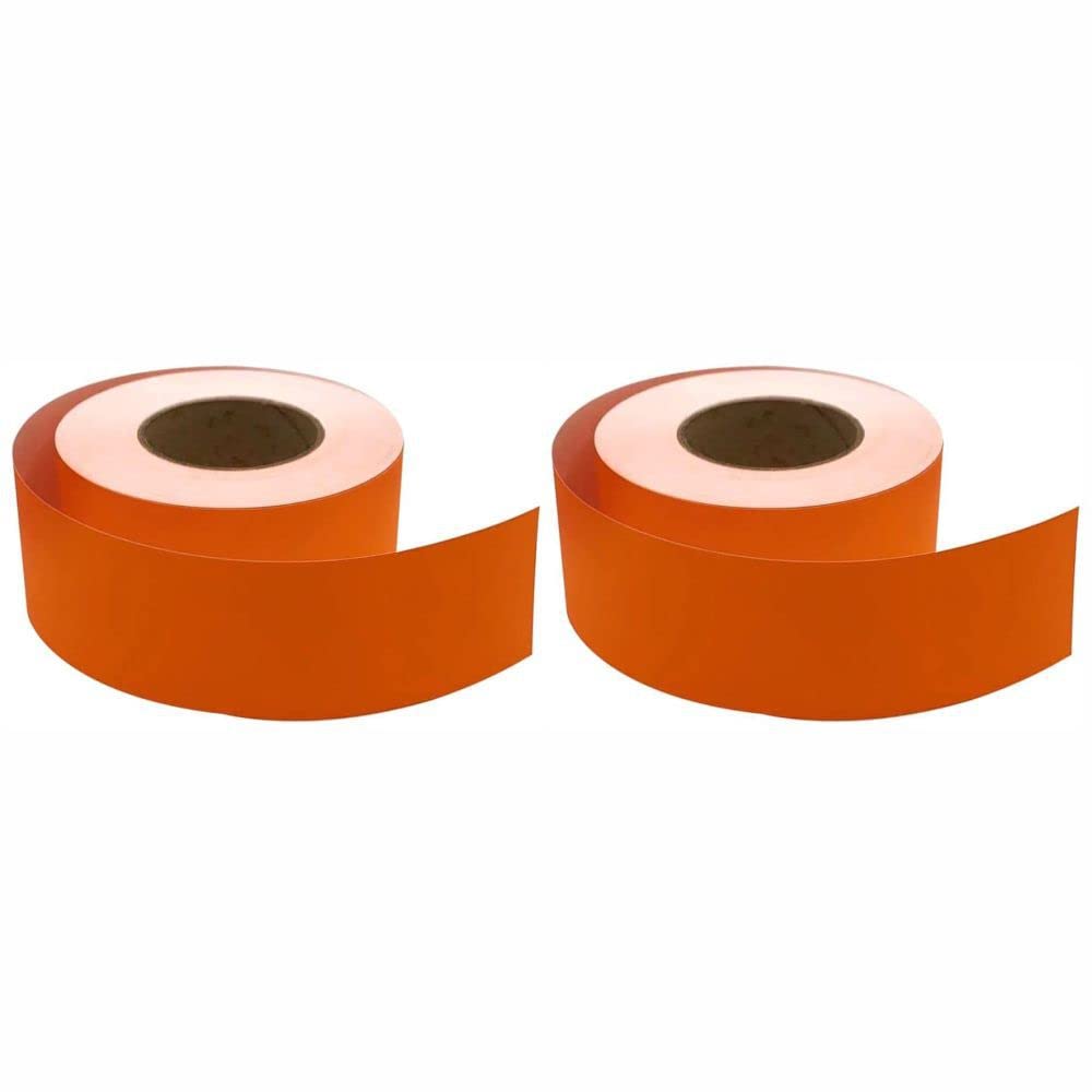 3 Ace Crafts (Pack of 2) Straight Edge Poster Paper Border Roll- (48mm x 50 Meters)-(Fire Orange) School/Office, Classroom Decoration, Fade Resistant Paper, Black Board Border Display Rolls — image 1