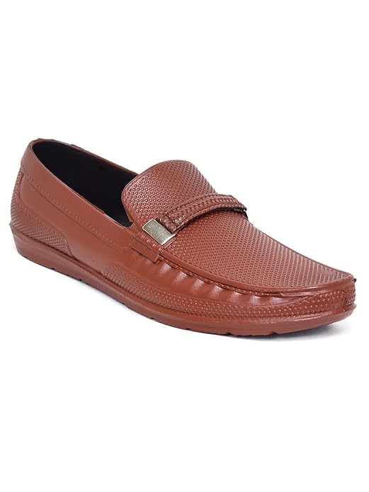 Image of AJANTA Men's Slip-on PVC Loafer | Waterproof & Rain Shoes| Slip Resistant Flexible Outsole | Lightweight Formal Moccasins for Office & Party