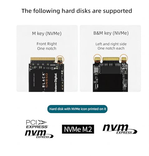 Gabinete para disco M.2 NVME USB 3.1 Gen2 10Gbps miniatura 7