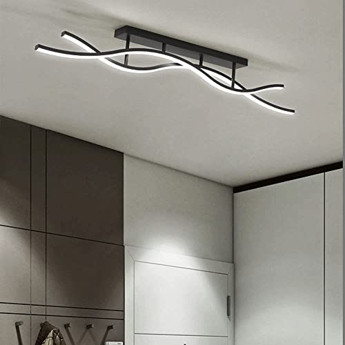 Plafonnier LED vague avec intensité réglable et télécommande salon - 4