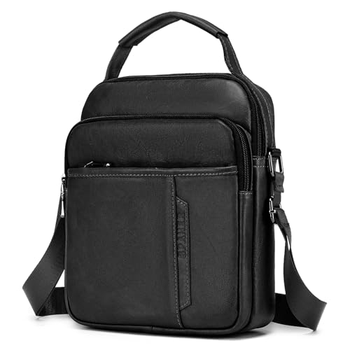SPAHER Borsello da Uomo Tracolla Pelle Borsa Uomo Tracolla Borse a Spalla Ipad Uomo Borsa Crossbody...