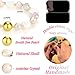 Handmade Original Stretch Jewelry Bracelets for Women with 12MM South Sea Pearl Shell heart Blessing and Natural Multicolor Crystal Bracelet - Mother's Day Gift (Beige Porcelain)