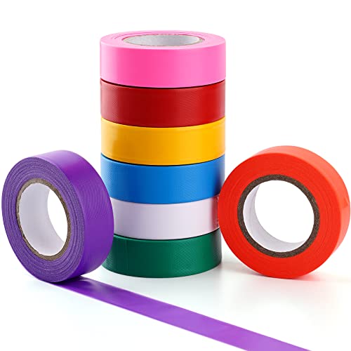 GUFJUCH 800FT Flourescent Flagging Tape Non-Adhesive Plastic Ribbon Neon Marking Roll for Tree Marking Hunting Trail Tape Boundaries and Hazardous Areas Marking 8 Colors 0.78 X 100