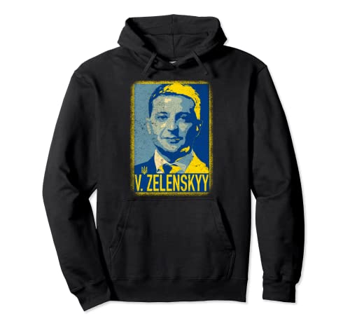 Camiseta de Volodymyr Zelenskyy con la palabra «Apoya a Ucrania, apoyo a Ucrania» Sudadera con Capucha