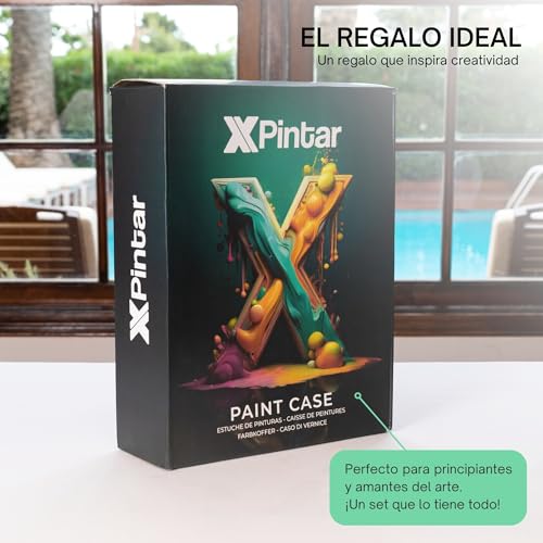 Kit Pintura Acrílica 34 Piezas Caballete Maletín Madera Portátil 24 Tubos 12 ml Colores Vivos Lienzo 24x30 cm 6 Pinceles Espátula Paleta Set Completo Adultos Niños Principiantes Arte Regalo Creativo - imagen 8