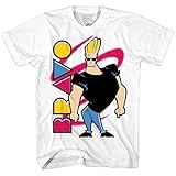 Cartoon Network Herren Throwback Shirt – Jonny Bravo, Dexter's Laboratory Ed, EDD & Eddy Tee – Throwback Classic T-Shirt - Weiß - X-Groß