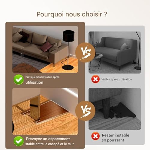 Tope de pared para sofá que evita daños y estabiliza tus muebles en el hogar 5