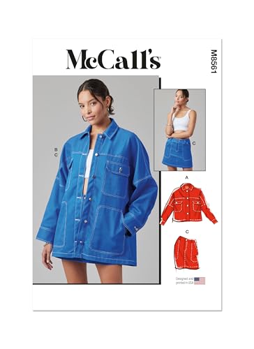 McCall's - MCCALLS M8561K5 Patron de couture Veste pour femme en deux longueurs et jupe K5 (36-38-40-42-44)