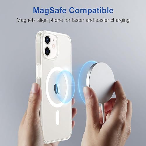 Image of DARKFIT Back Cover Case for Compatible with iPhone 12 Pro | Magnetic Cover TPU Ultra Hybrid Camera Bump Protection | Compatible with Wireless Charging | Designed for iPhone |