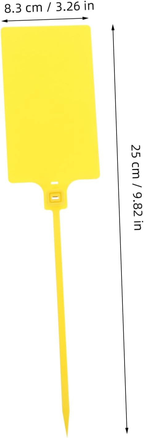 Ipetboom 100pcs Mixed Color Shipping Tags Plastic Shipping Labels with Cable 5.8x100mm Blank Pendant Tags for Luggage Packaging Random Color