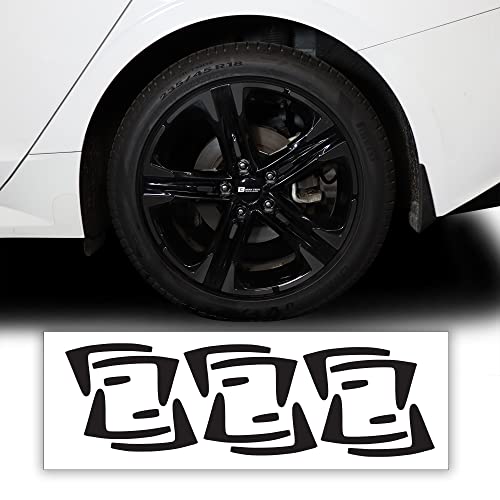 BOGAR TECH DESIGNS Wheel Rim Chrome Delete Vinyl Wrap, Car Stickers Vinyl Decals for Car Accessories Compatible with Kia K5 2021-2025 (Gloss Black)