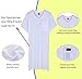 Mucwer Men's Cotton Nightshirt Short Sleeve Pajamas Comfy Soft Breathable Sleep Shirt Nightgown(XL,White)