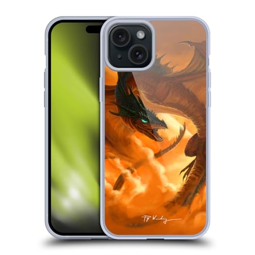 Funda Dragones de Fuego para presumir de estilo artístico con tu iPhone 15 Plus en el café