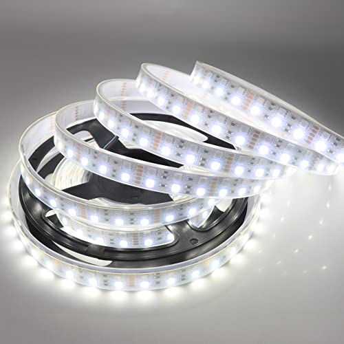 Tira LED RGBW impermeable 16.4 pies 600 LEDs SMD 5050 miniatura 6