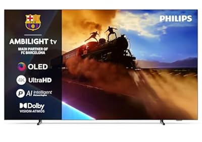 Philips Ambilight 77OLED770 4K OLED Smart TV - Pantalla de 77 Pulgadas con P5 AI Picture  Titan OS  Dolby Vision y Sonido Dolby Atmos - Funciona con Alexa y Asistente de Google