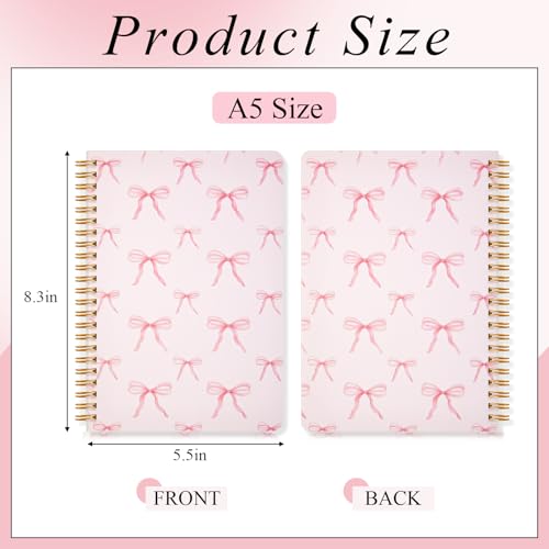 Carnet rose A5 de qualité supérieure avec reliure à spirale - 2