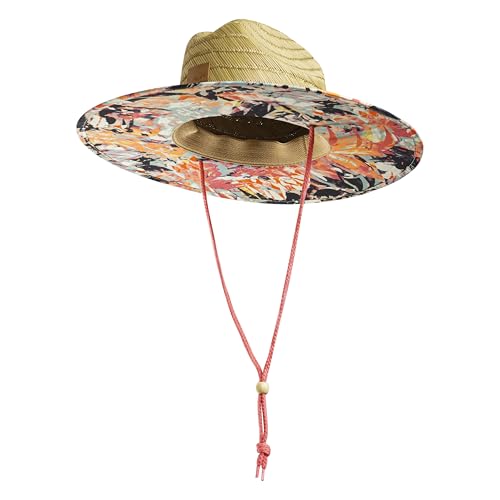 Roxy womens Tomboy Straw Sun Hat, Mood Indigo Trouble Double
