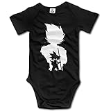 WCSY-ONESIES Baby Boys Girls Short Sleeve DBZ Goku Funny Bobysuit Onesie 6 M Black
