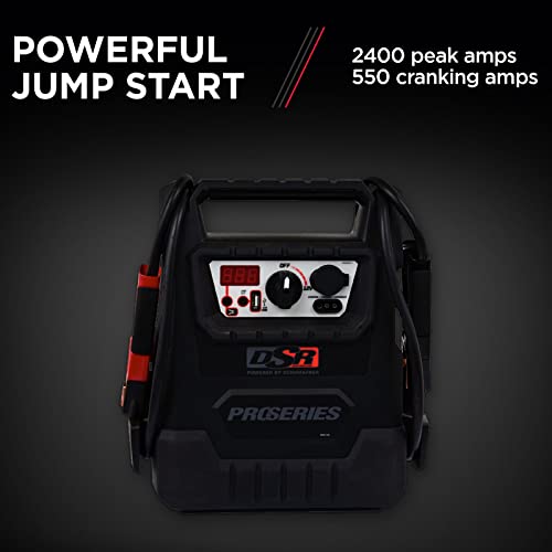 Schumacher Dsr Pro Series 12V 2400 Peak Amp Jump Starter And Dc Power Source,Black #TOP2