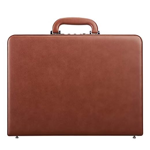 Pasta rígida para homens e mulheres/capa rígida fina para laptop com trava combo, Marrom, D2820F, Clássico