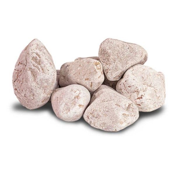 World PLANTIL Piedra mármol Canto rodado Color Rosa, Piedra Decorativa para Jardin, Espacios Exteriores y Intriores/Paisajismo, Jardineras y Macetas/Terrazas y Patios/ 100% Natural (24/40 mm 20 kg)