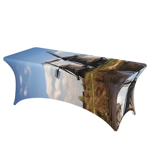 Nappe rectangulaire extensible 1,8 m élasthanne housse protection table lavable - 2