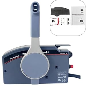 Outboard Engine Throttle Side Control 703-48205-16. Boat Outboard Remote Control Box for Yamaha 10 pin with 5m Harness Push to Open