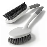 SSINBOANGI 2 Pack Heavy Duty Scrub Brush Set with Hard Bristle, Cleaning Brush Designed for Bathroom, Shower, Bathtub, Tub, Carpet, Floor, Grout, Tile