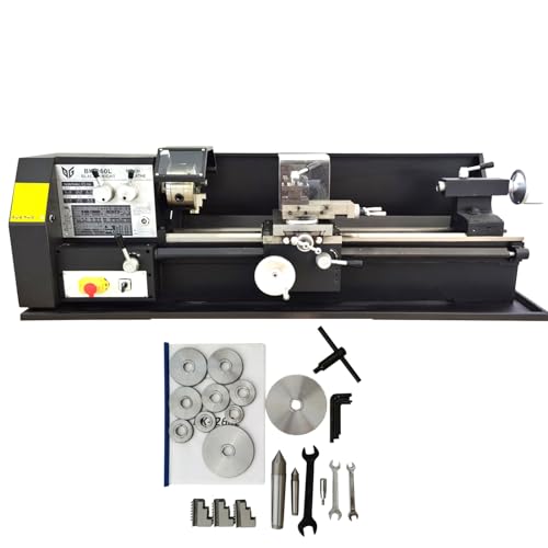 WYDDDARY 750W Heavy-duty Precision Metal Bench Lathe Spindle Taper MT4, Distance Between Centers 27.56