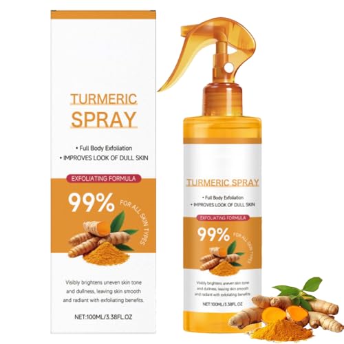 Spray Exfoliante Corporal, Spray de Ácido Kójico y Cúrcuma para el Cuidado de la Queratina, Solución Exfoliante Suave, Cuidado de la Piel Coreano, Para Todo Tipo de Piel