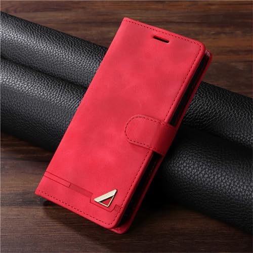 Housse portefeuille de luxe en cuir rouge pour Samsung Galaxy J5 2017 (J530)